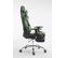 Fauteuil De Bureau Gamer Limit V2 En Similicuir Noir / Vert/avec Repose-pieds