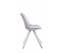 Chaise Toulouse Tissu Piétement En Forme Carrée Gris/blanc