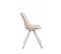 Chaise Toulouse Tissu Piétement En Forme Carrée Crème/blanc