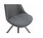 Chaise Toulouse Tissu Piétement En Forme Carrée Gris Foncé/gris