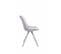 Chaise Toulouse Tissu Pieds Ronds Gris/blanc