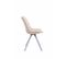 Chaise Toulouse Tissu Pieds Ronds Crème/blanc