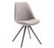 Chaise Toulouse Tissu Pieds Ronds Gris/gris