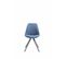 Chaise Toulouse Tissu Pieds Ronds Bleu/gris