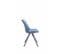 Chaise Toulouse Tissu Pieds Ronds Bleu/gris