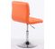 Lot De 2 Chaises Lounge Palma V2 En Similicuir Ajustable Et Pivotant Orange