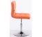 Lot De 2 Chaises Lounge Palma V2 En Similicuir Ajustable Et Pivotant Orange