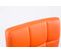 Lot De 2 Chaises Lounge Palma V2 En Similicuir Ajustable Et Pivotant Orange