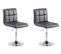 Lot De 2 Chaises Lounge Palma V2 En Similicuir Ajustable Et Pivotant Noir