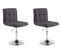 Lot De 2 Chaises Lounge Palma V2 En Tissu Noir