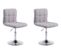 Lot De 2 Chaises Lounge Palma V2 En Tissu Gris