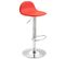 Lot De 2 Tabourets De Bar Design Lana V2 Similicuir Rouge/chrome