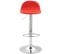 Lot De 2 Tabourets De Bar Design Lana V2 Similicuir Rouge/chrome