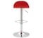 Lot De 2 Tabourets De Bar Design Lana V2 Similicuir Rouge/chrome