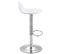 Lot De 2 Tabourets De Bar Design Lana V2 Similicuir Blanc /chrome