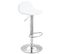 Lot De 2 Tabourets De Bar Design Lana V2 Similicuir Blanc /chrome