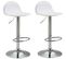 Lot De 2 Tabourets De Bar Design Lana V2 Similicuir Blanc /chrome