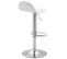 Lot De 2 Tabourets De Bar Design Lana V2 Similicuir Blanc /chrome