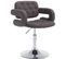 Chaise Lounge Dublin Tissu - Piètement Avec Colonne Centrale Métal Chromé Gris Foncé