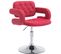 Chaise Lounge Dublin Tissu - Piètement Avec Colonne Centrale Métal Chromé Rouge