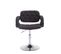 Chaise Lounge Dublin Tissu - Piètement Avec Colonne Centrale Métal Chromé Noir