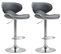 Lot De 2 Tabourets De Bar Las Vegas V2 Similicuir Gris/chrome