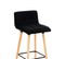 Tabouret De Bar Lincoln En Velours Noir