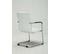 Lot De 2 Chaises De Visiteur Seattle Similicuir Blanc