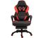 Chaise Gaming / De Bureau Tilos En Similicuir Avec Repose-pieds Téléscopique Noir / Rouge