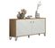 Buffet 2 Portes Bois Naturel T Blanc Beto 100 Cm