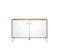 Buffet 2 Portes Bois Naturel T Blanc Beto 100 Cm