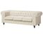 Canapé En Tissu Beige 3 Places Chesterfield