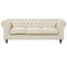 Canapé En Tissu Beige 3 Places Chesterfield