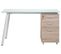 Table De Bureau 130 X 60 Cm Blanc Montevideo