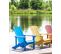 Chaise De Jardin Bois D'ingénierie Bleu Adirondack