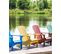 Chaise De Jardin Bois D'ingénierie Jaune Adirondack