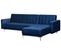 Canapé Angle Gauche Convertible En Velours Bleu Marine 4 Places Aberdeen