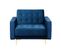 Velours Fauteuil Bleu Marine Aberdeen