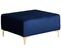 Pouf Ottoman En Tissu Bleu Marine Aberdeen