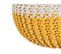 Pouf En Coton Jaune-beige 50 X 35 Cm Conrad