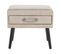 Table De Chevet Cuir Pu Beige Eurostar