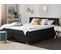 Lit Boxspring En Tissu Noir 140 X 200 Cm Admiral