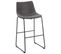 Tabouret De Bar Set De 2 Tissu Gris Franks