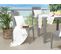 Lot De 4 Chaises De Jardin Gris Clair Fossano