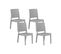 Lot De 4 Chaises De Jardin Gris Clair Fossano