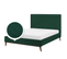 Lit Double En Velours Vert 140x200 Cm Bayonne