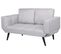 Canapé Convertible 2 Places En Tissu Gris Clair Brekke