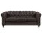 Canapé 3 Places En Cuir Pu Marron Chesterfield