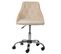 Chaise De Bureau Velours Beige Parrish