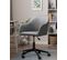 Chaise De Bureau Velours Gris Venice